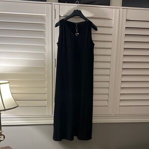 Eileen Fisher Black Maxi Plisse Dress